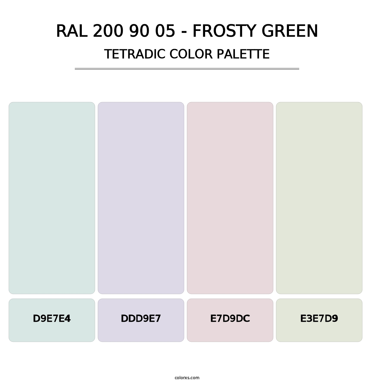RAL 200 90 05 - Frosty Green - Tetradic Color Palette
