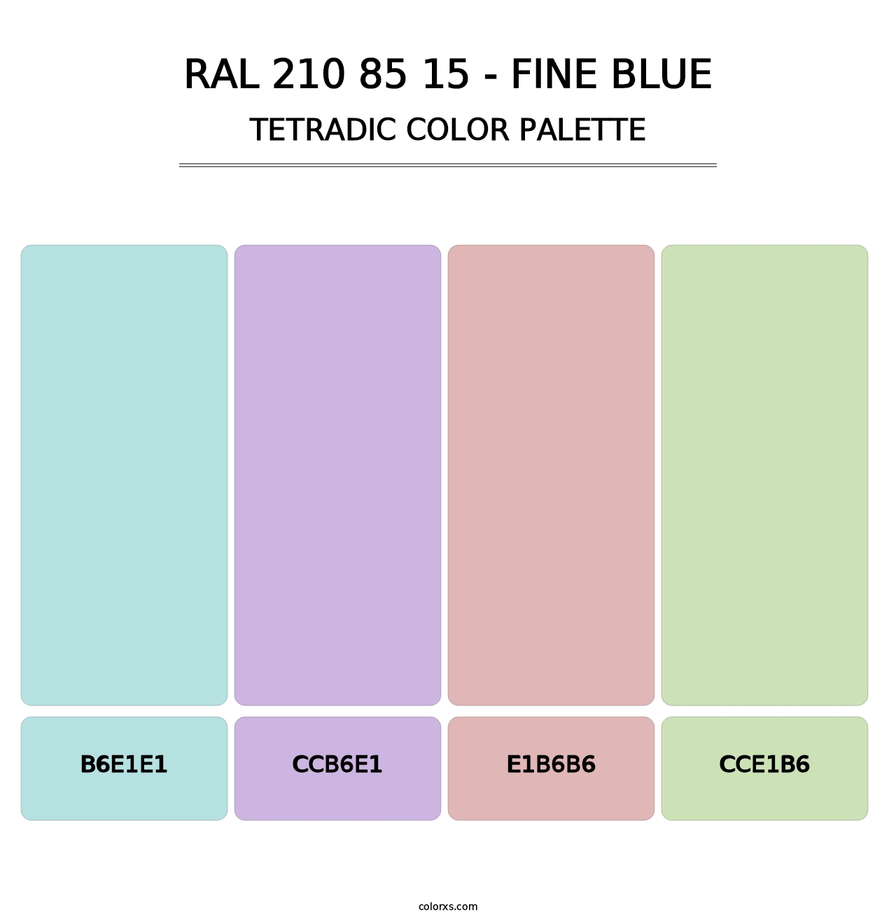 RAL 210 85 15 - Fine Blue - Tetradic Color Palette