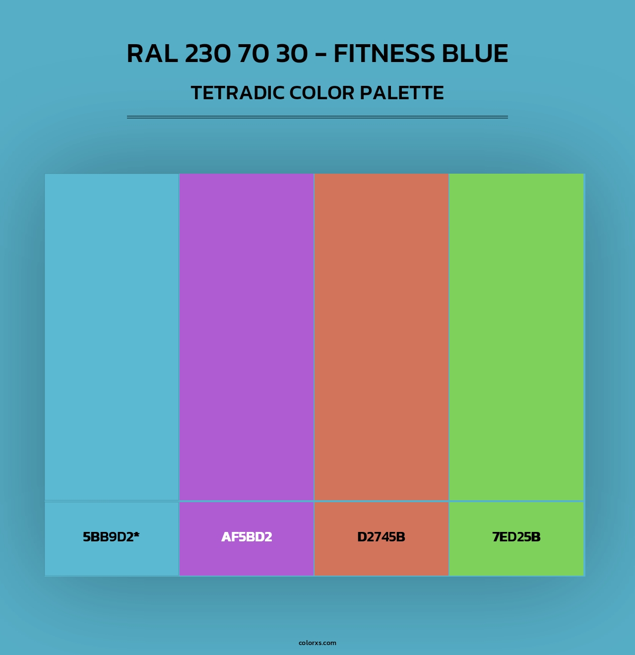 RAL 230 70 30 - Fitness Blue - Tetradic Color Palette