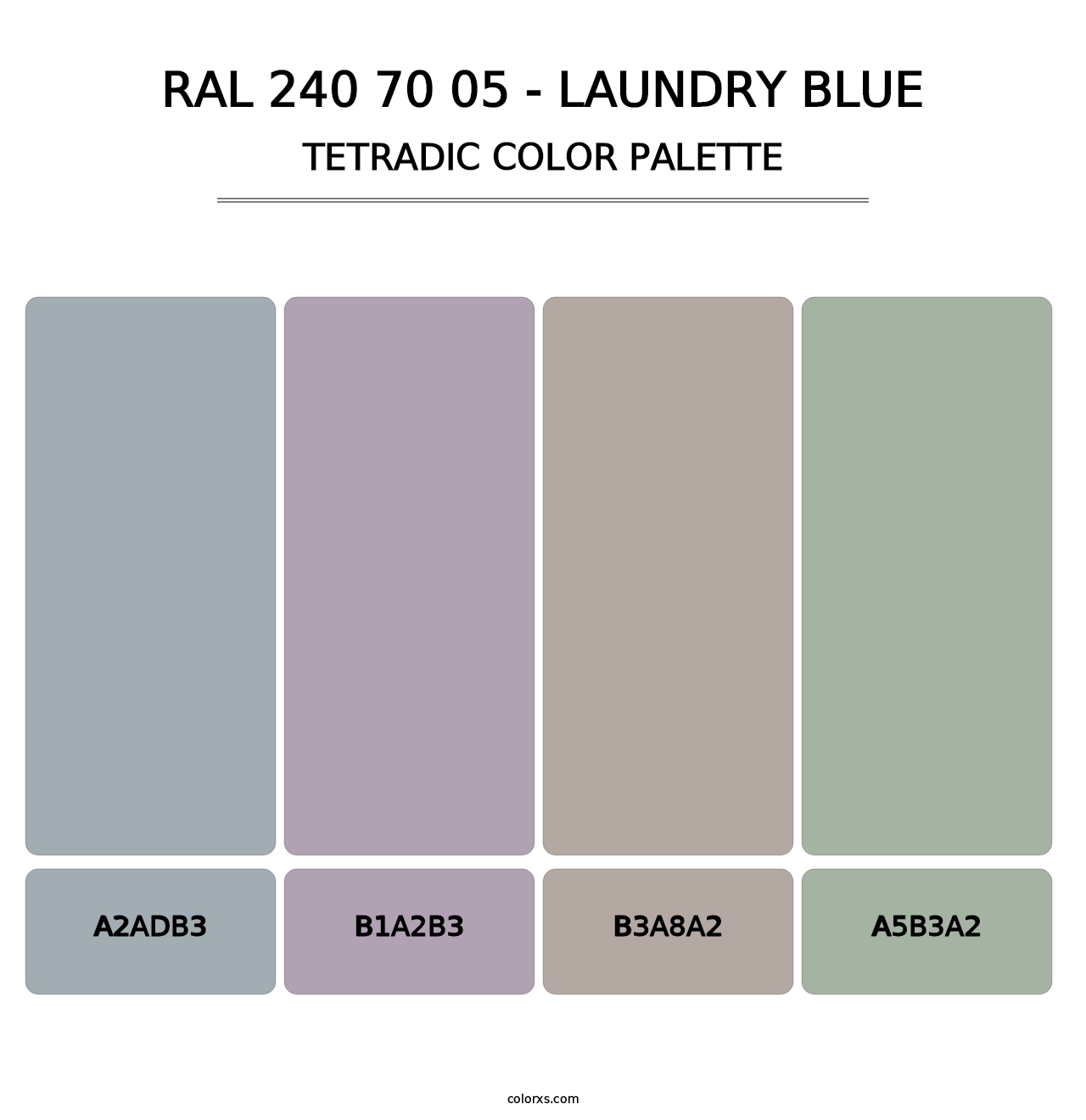 RAL 240 70 05 - Laundry Blue - Tetradic Color Palette
