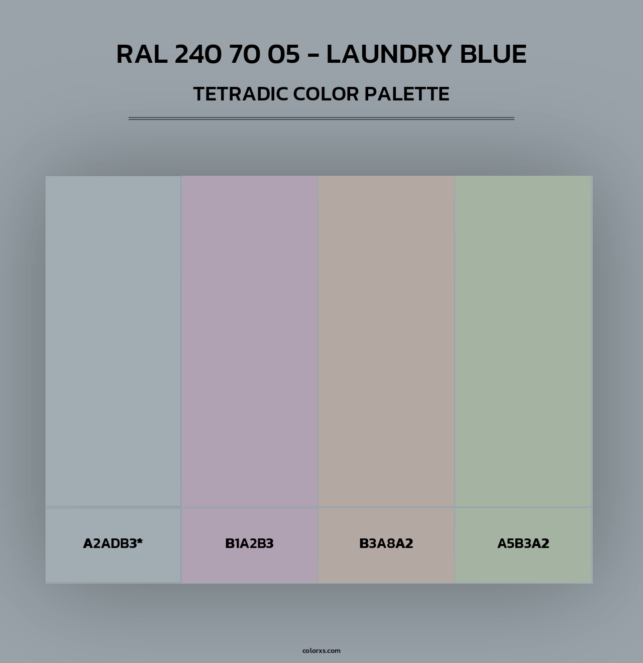 RAL 240 70 05 - Laundry Blue - Tetradic Color Palette