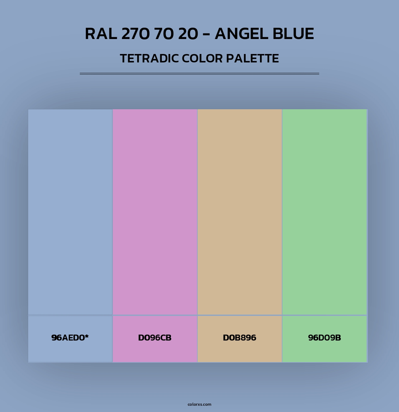 RAL 270 70 20 - Angel Blue - Tetradic Color Palette