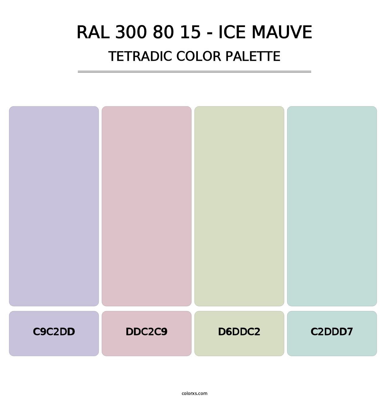 RAL 300 80 15 - Ice Mauve - Tetradic Color Palette