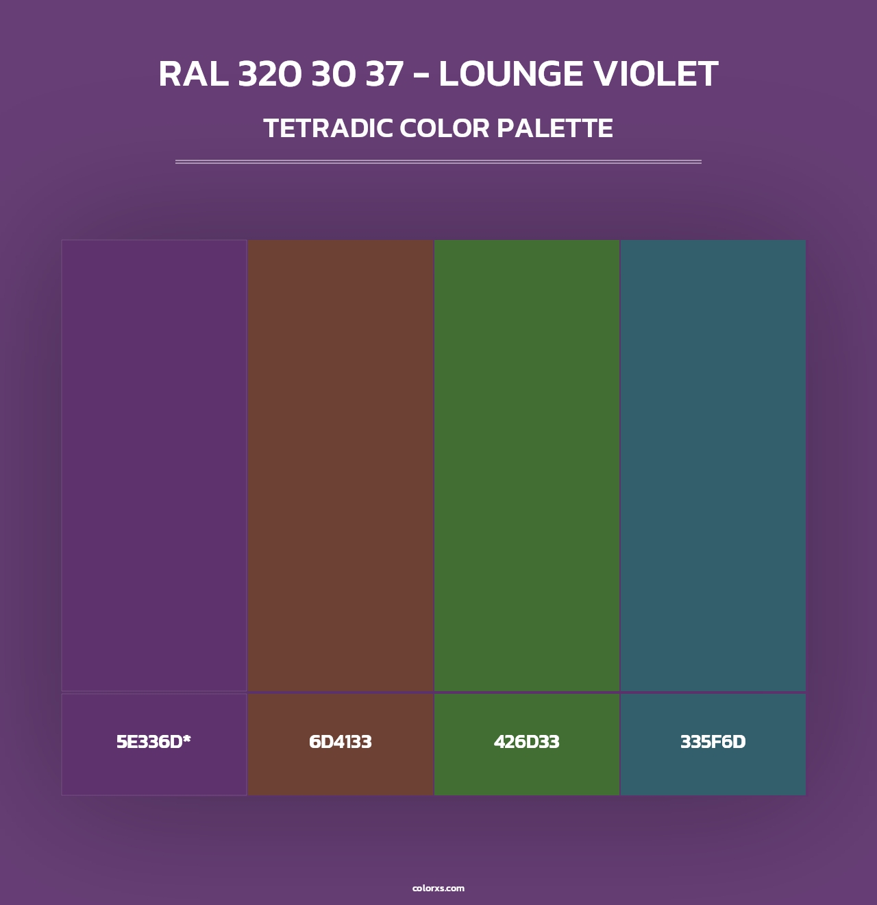 RAL 320 30 37 - Lounge Violet - Tetradic Color Palette