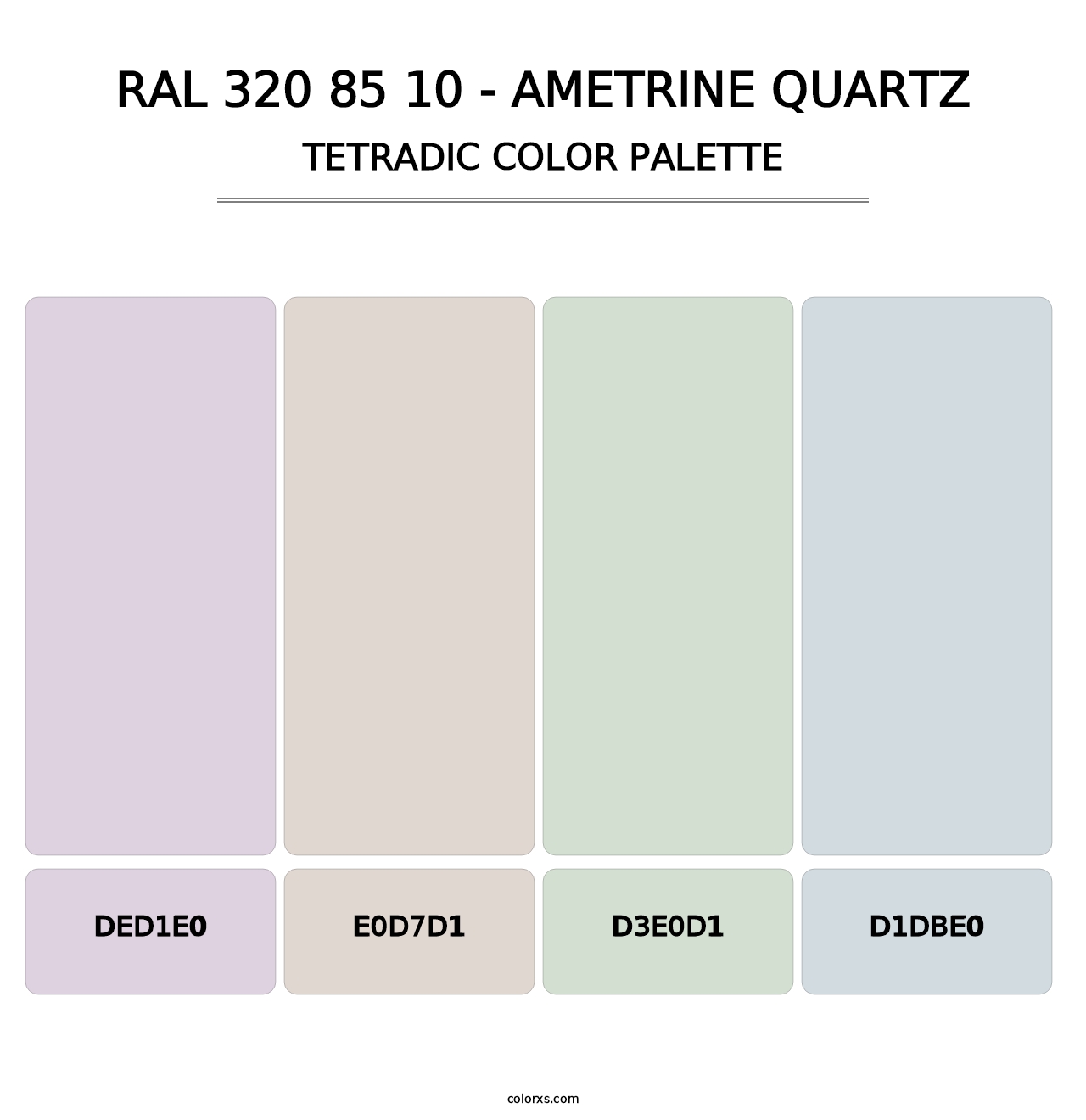 RAL 320 85 10 - Ametrine Quartz - Tetradic Color Palette
