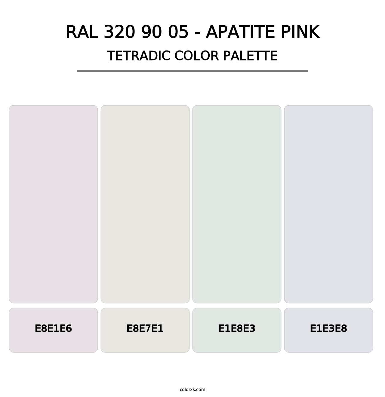 RAL 320 90 05 - Apatite Pink - Tetradic Color Palette
