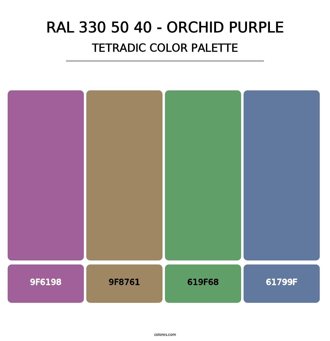 RAL 330 50 40 - Orchid Purple - Tetradic Color Palette