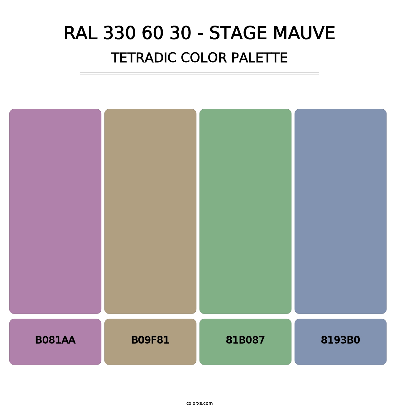 RAL 330 60 30 - Stage Mauve - Tetradic Color Palette