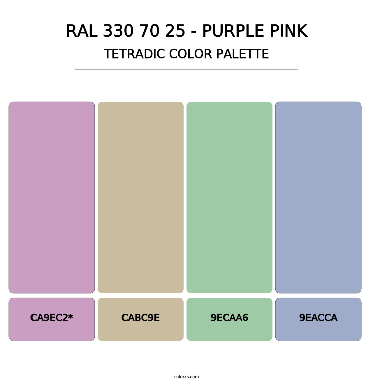 RAL 330 70 25 - Purple Pink - Tetradic Color Palette