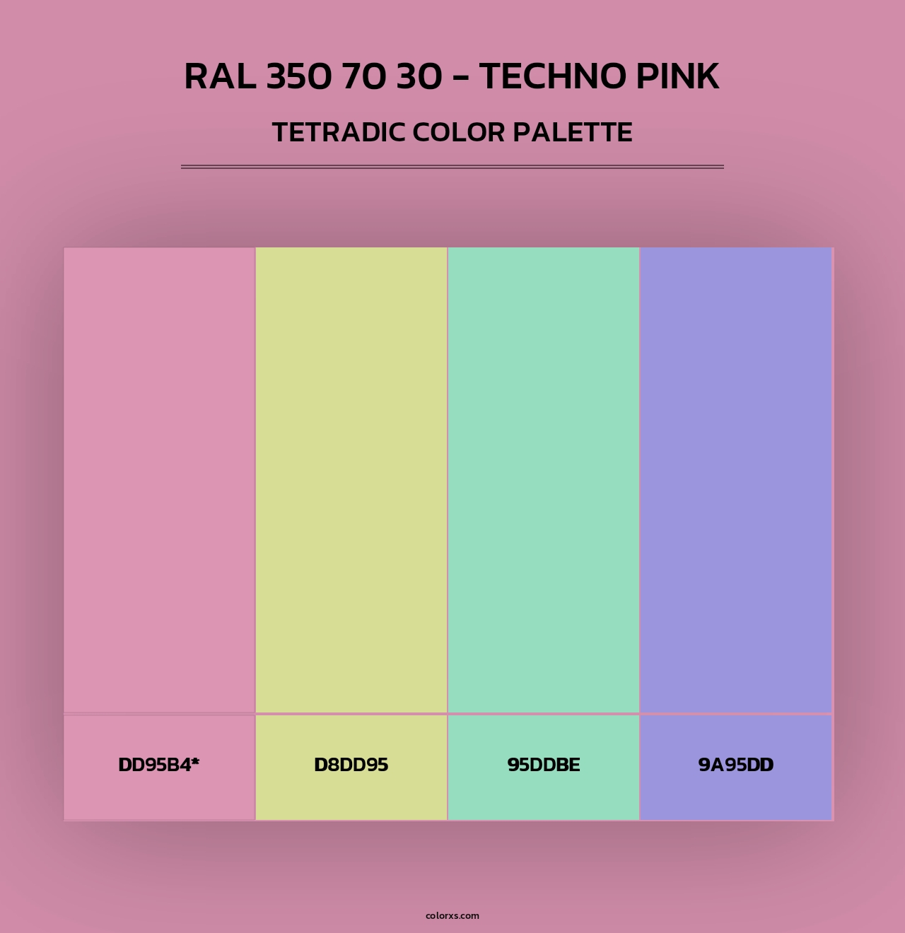 RAL 350 70 30 - Techno Pink - Tetradic Color Palette