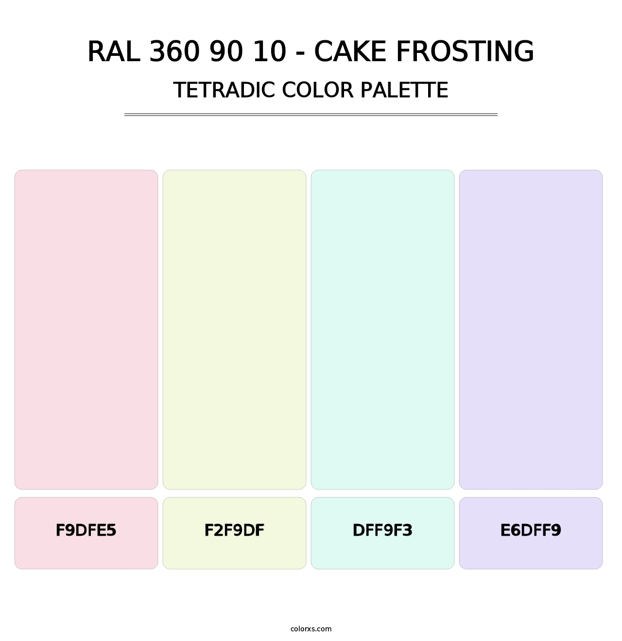 RAL 360 90 10 - Cake Frosting - Tetradic Color Palette