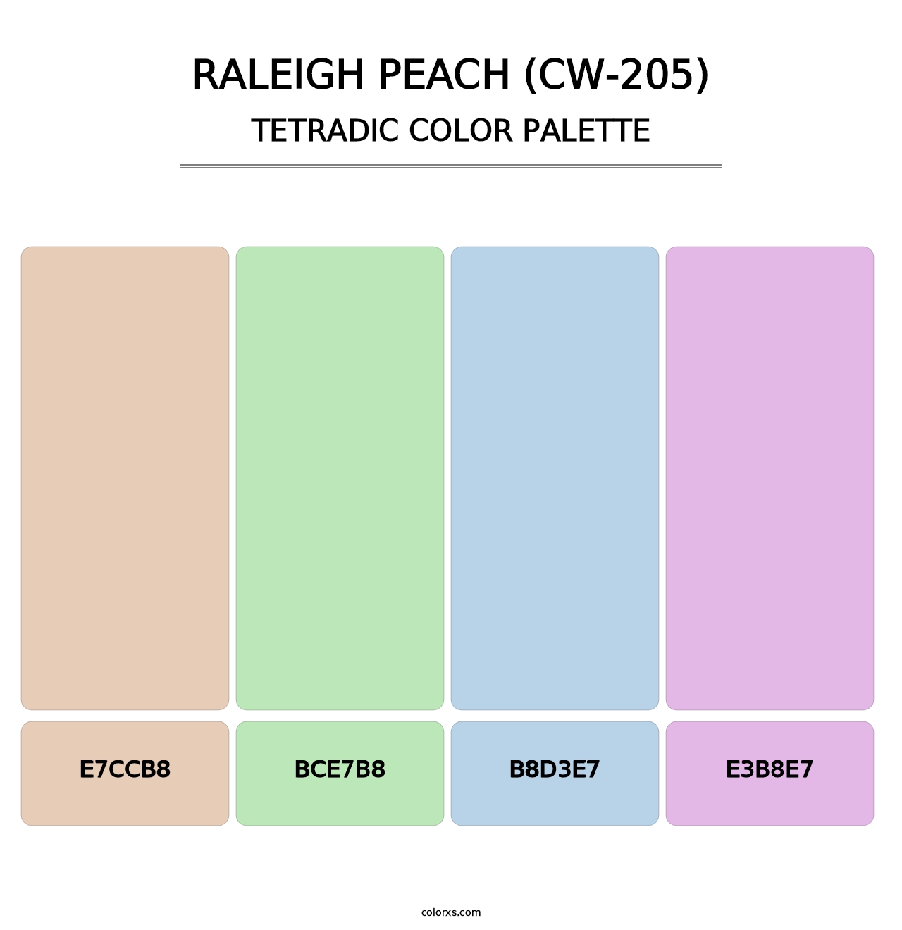 Raleigh Peach (CW-205) - Tetradic Color Palette