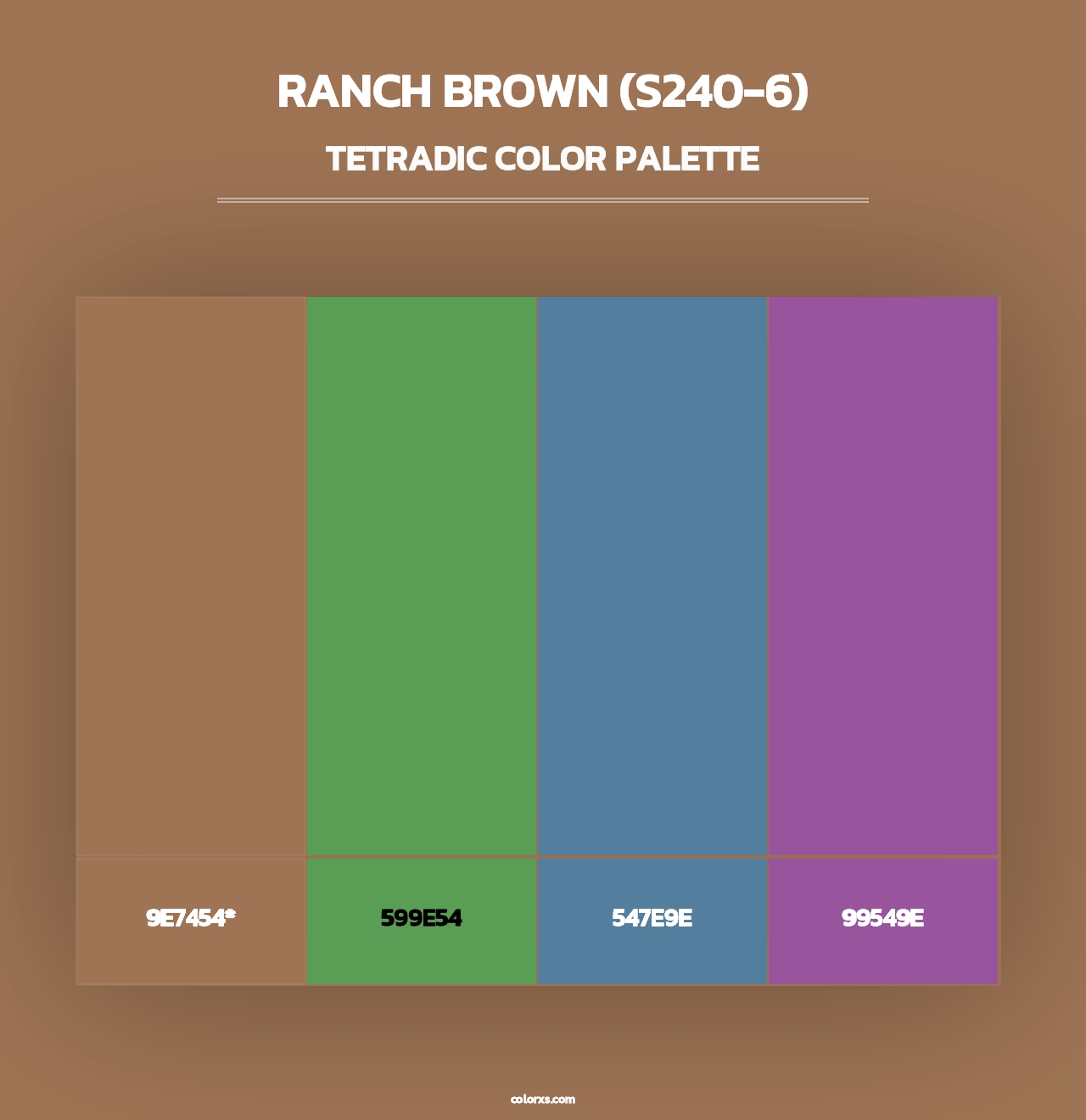 Ranch Brown (S240-6) - Tetradic Color Palette