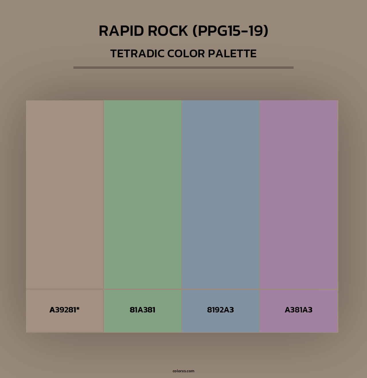 Rapid Rock (PPG15-19) - Tetradic Color Palette