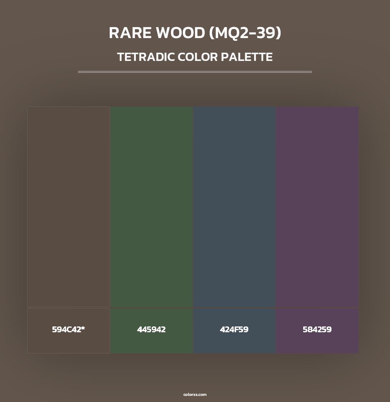 Rare Wood (MQ2-39) - Tetradic Color Palette