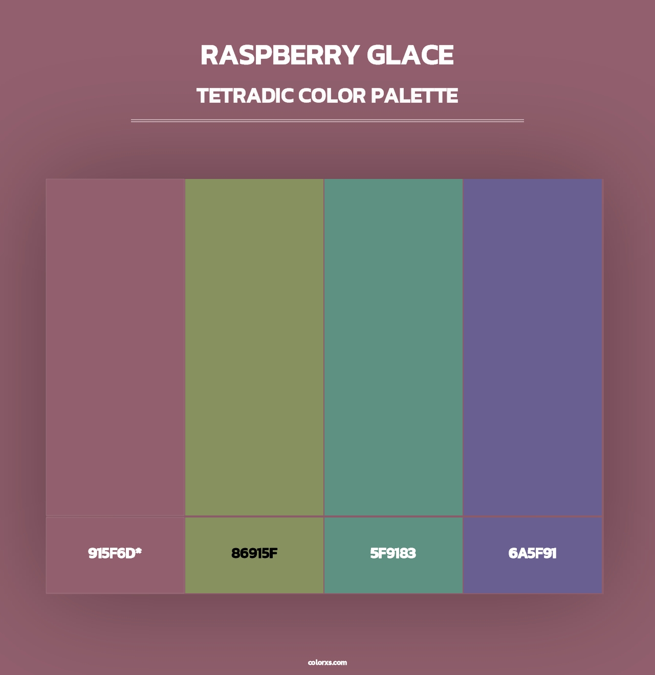 Raspberry Glace - Tetradic Color Palette