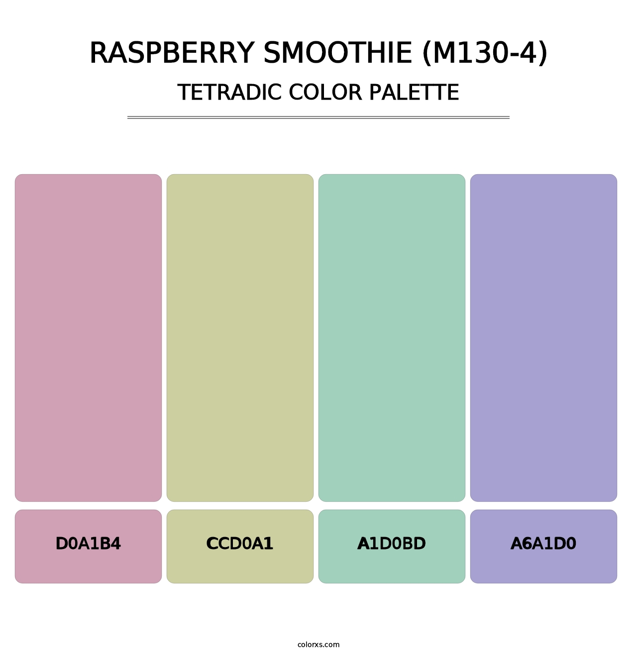 Raspberry Smoothie (M130-4) - Tetradic Color Palette