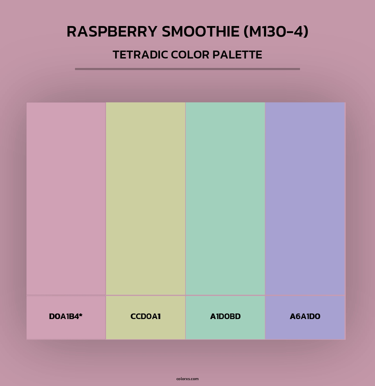 Raspberry Smoothie (M130-4) - Tetradic Color Palette