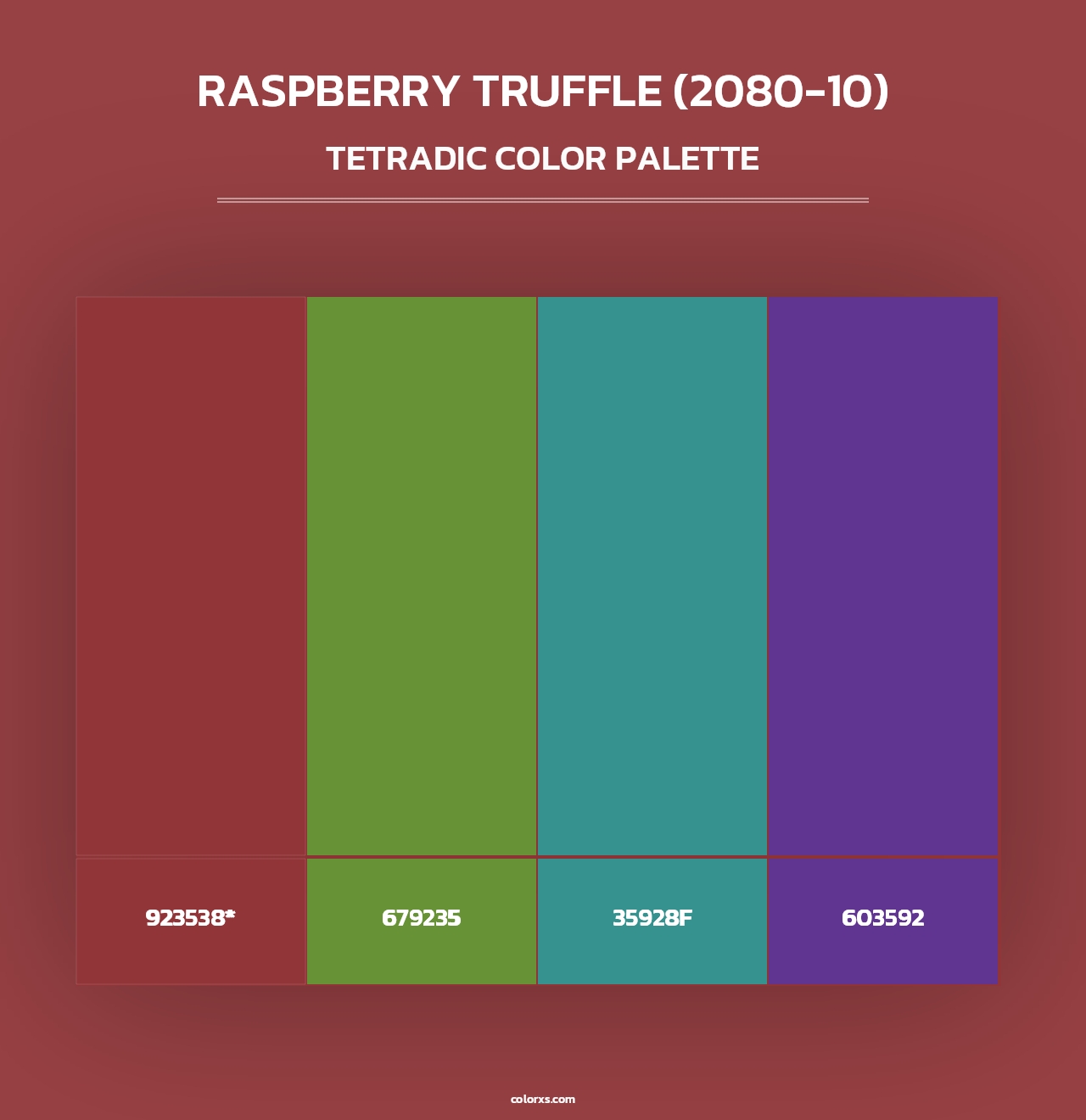Raspberry Truffle (2080-10) - Tetradic Color Palette