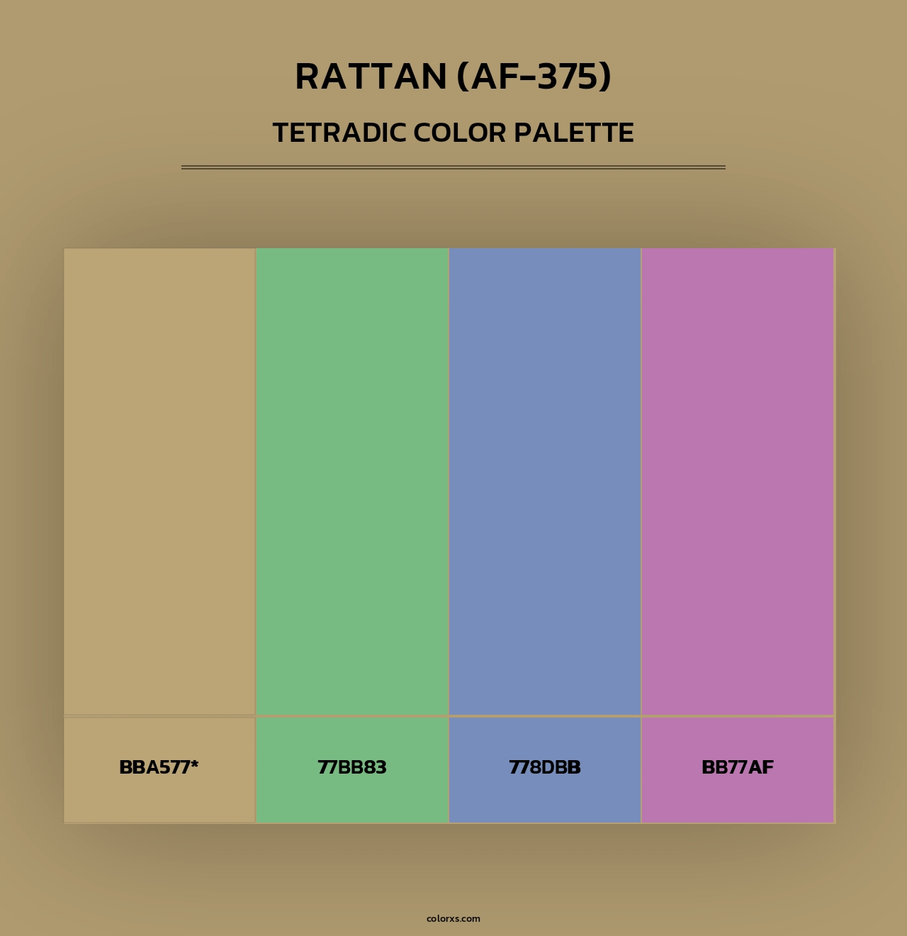 Rattan (AF-375) - Tetradic Color Palette