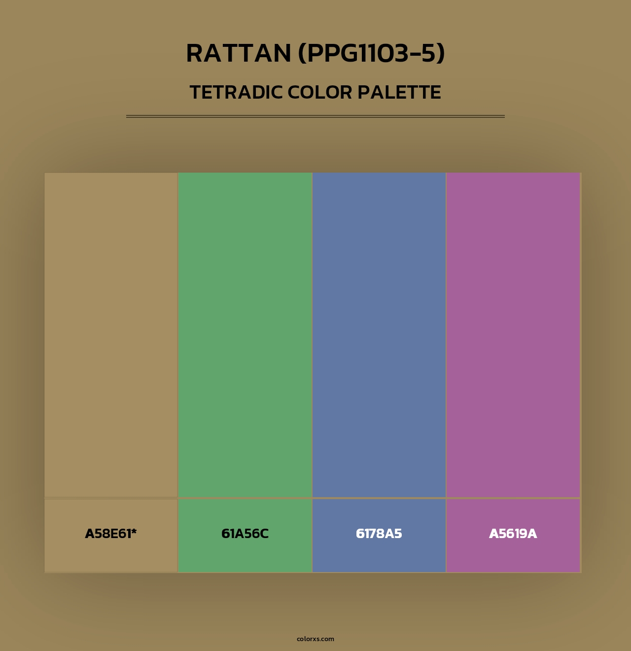Rattan (PPG1103-5) - Tetradic Color Palette