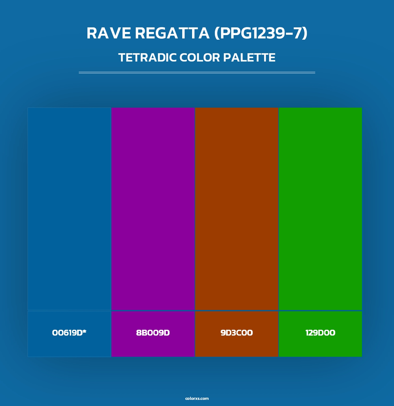Rave Regatta (PPG1239-7) - Tetradic Color Palette