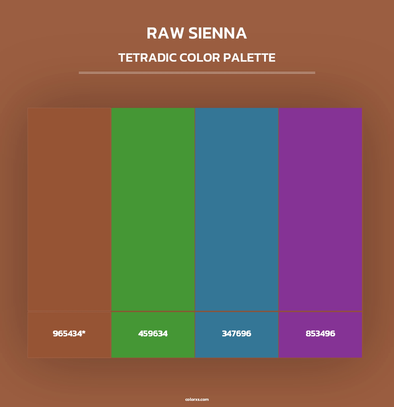 Raw Sienna - Tetradic Color Palette