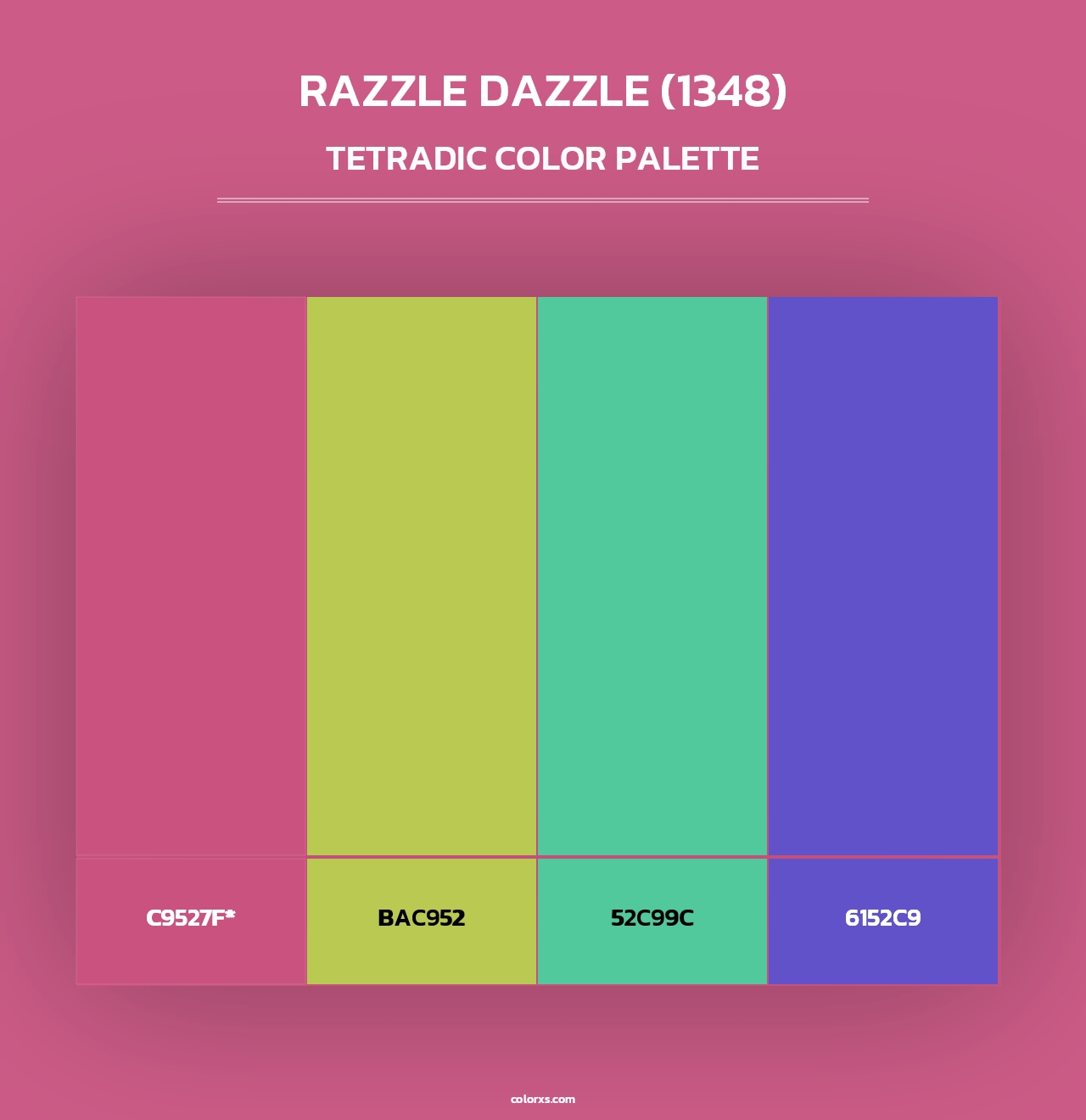 Razzle Dazzle (1348) - Tetradic Color Palette