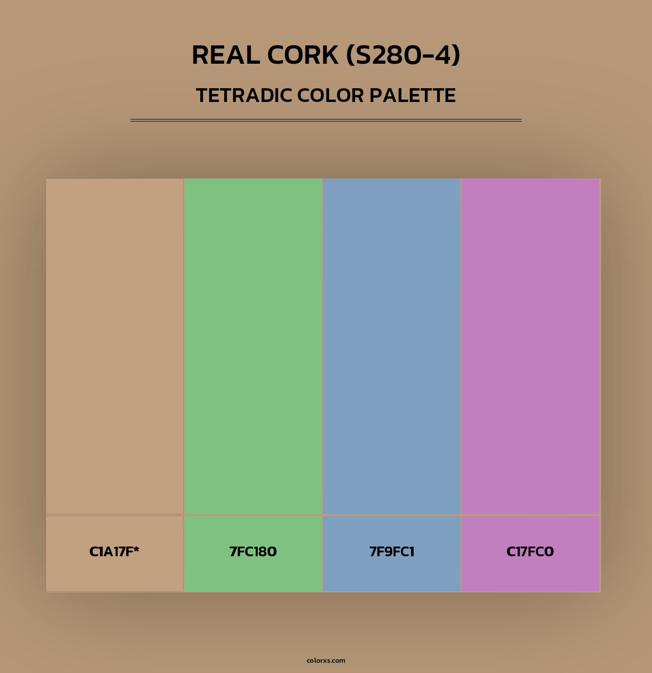 Real Cork (S280-4) - Tetradic Color Palette