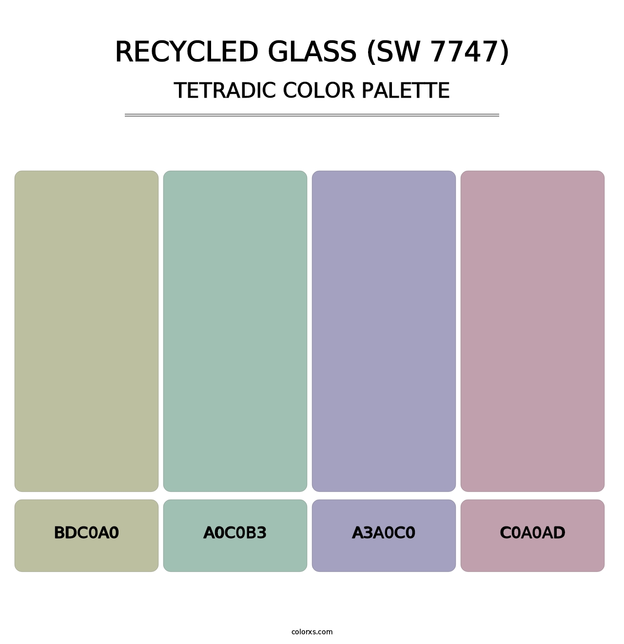Recycled Glass (SW 7747) - Tetradic Color Palette