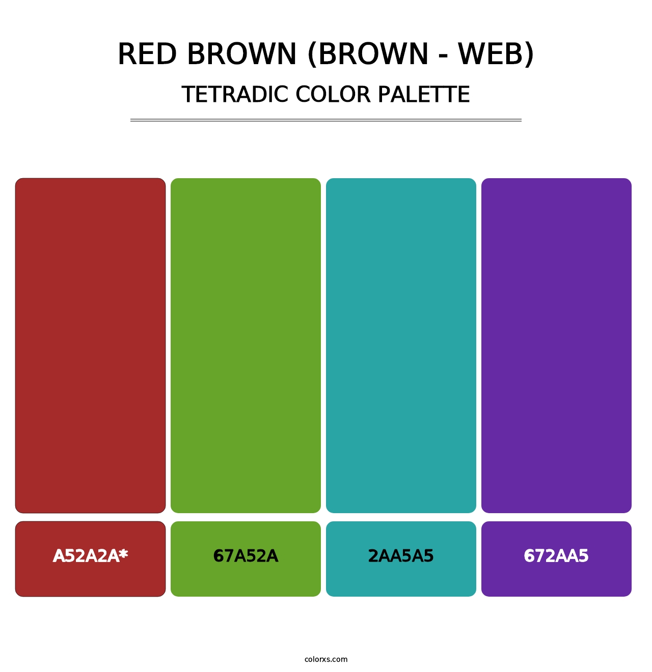 Red Brown (Brown - Web) - Tetradic Color Palette