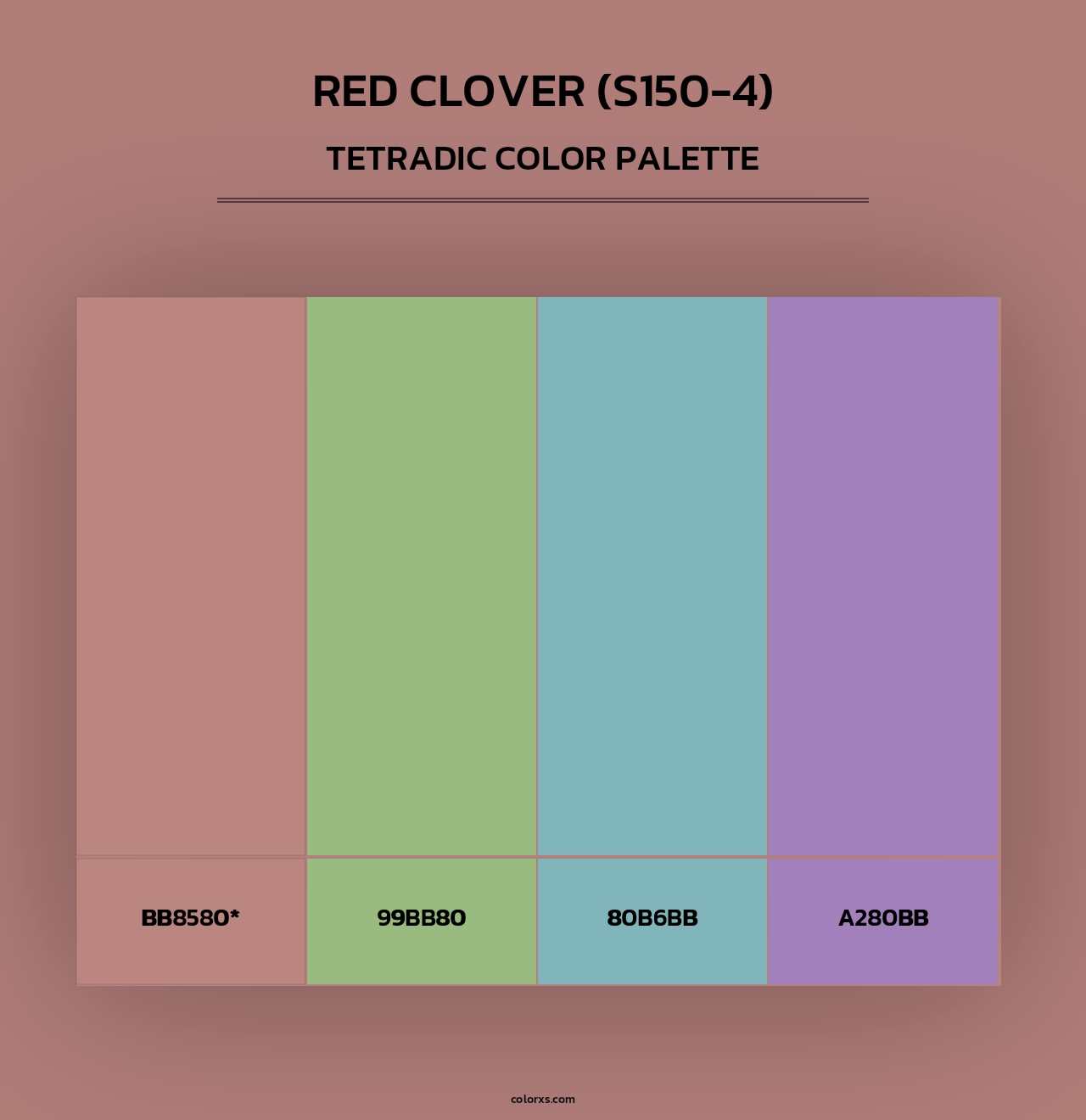 Red Clover (S150-4) - Tetradic Color Palette