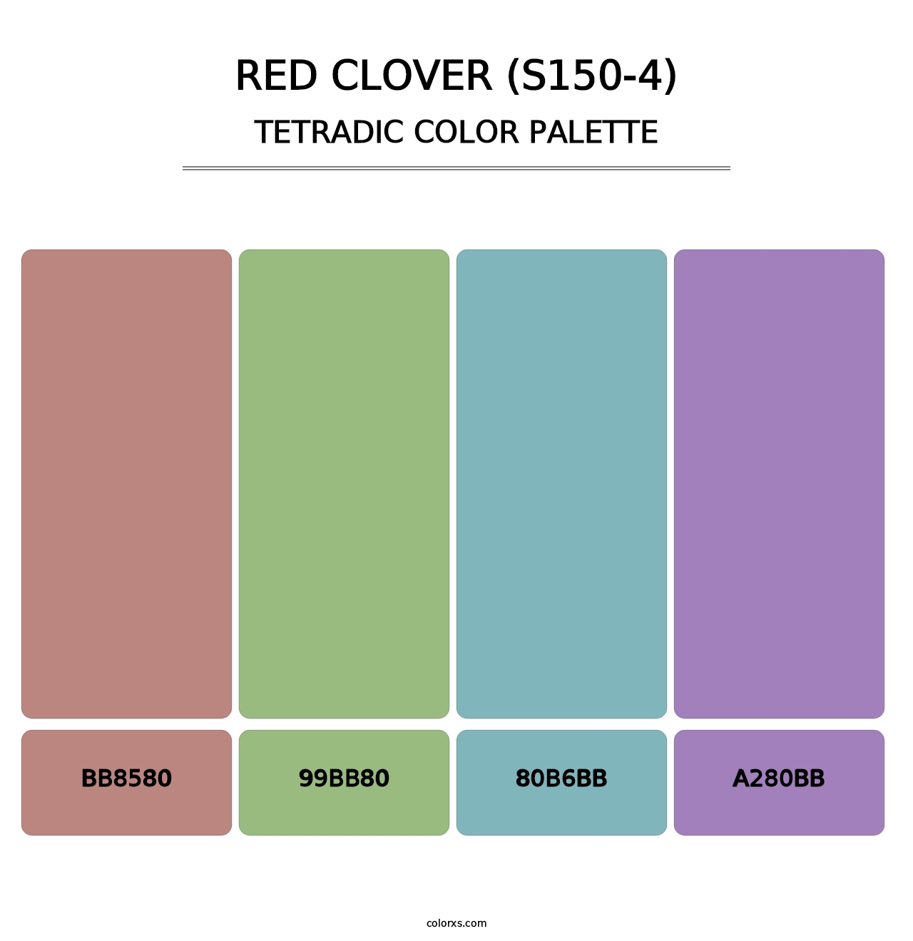 Red Clover (S150-4) - Tetradic Color Palette