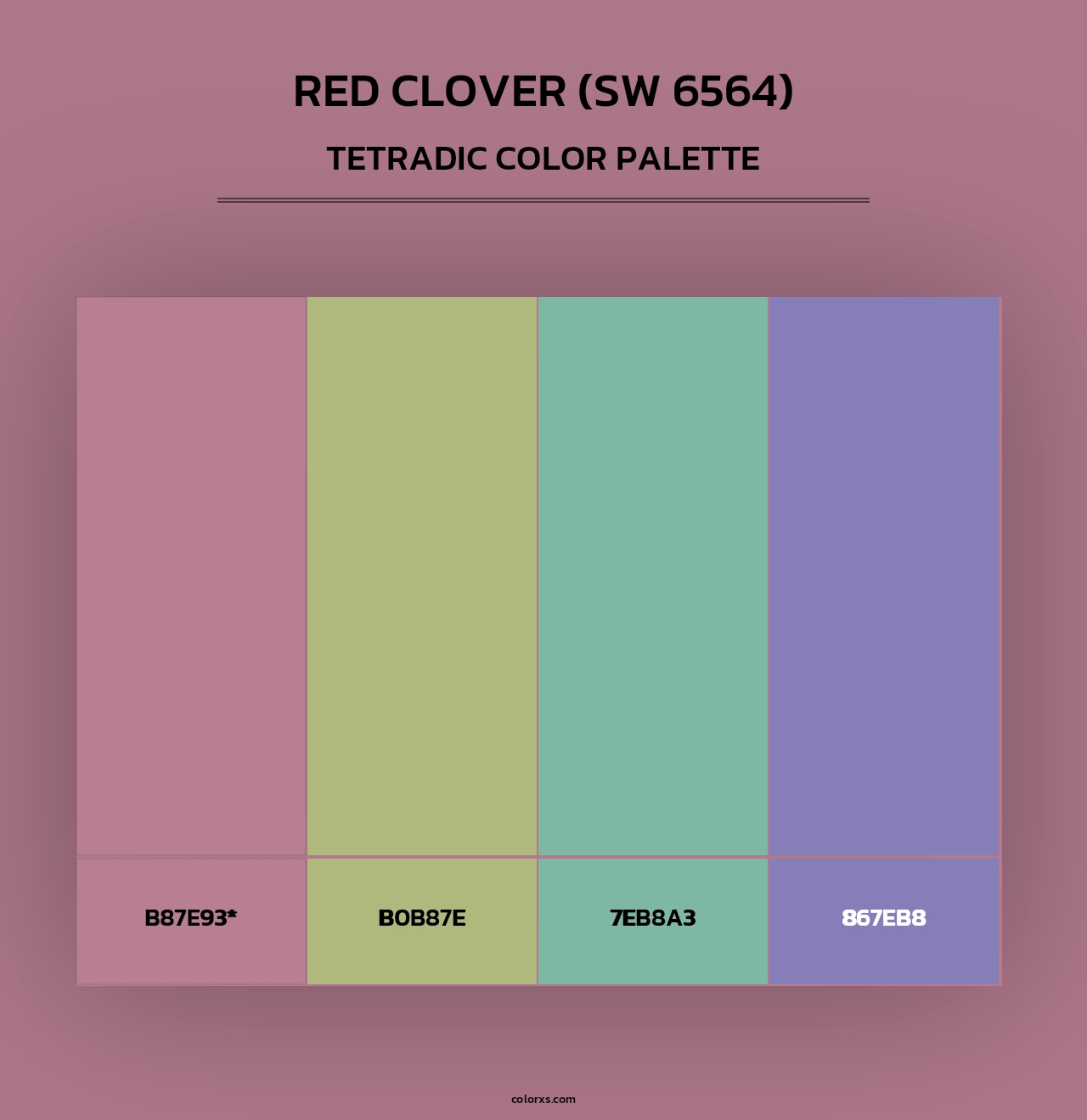 Red Clover (SW 6564) - Tetradic Color Palette