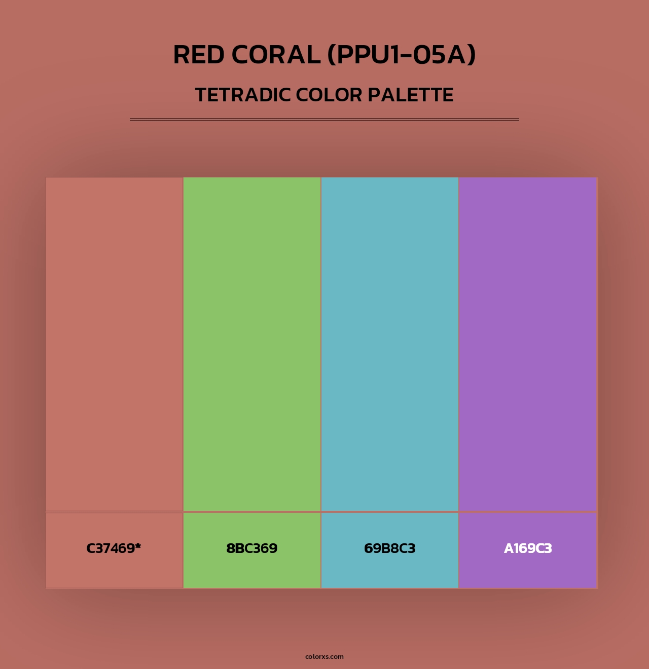 Red Coral (PPU1-05A) - Tetradic Color Palette