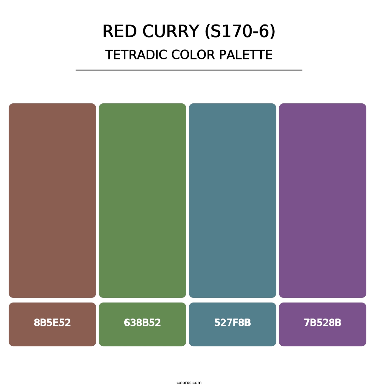 Red Curry (S170-6) - Tetradic Color Palette