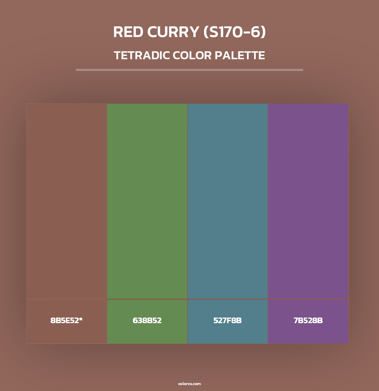 Red Curry (S170-6) - Tetradic Color Palette