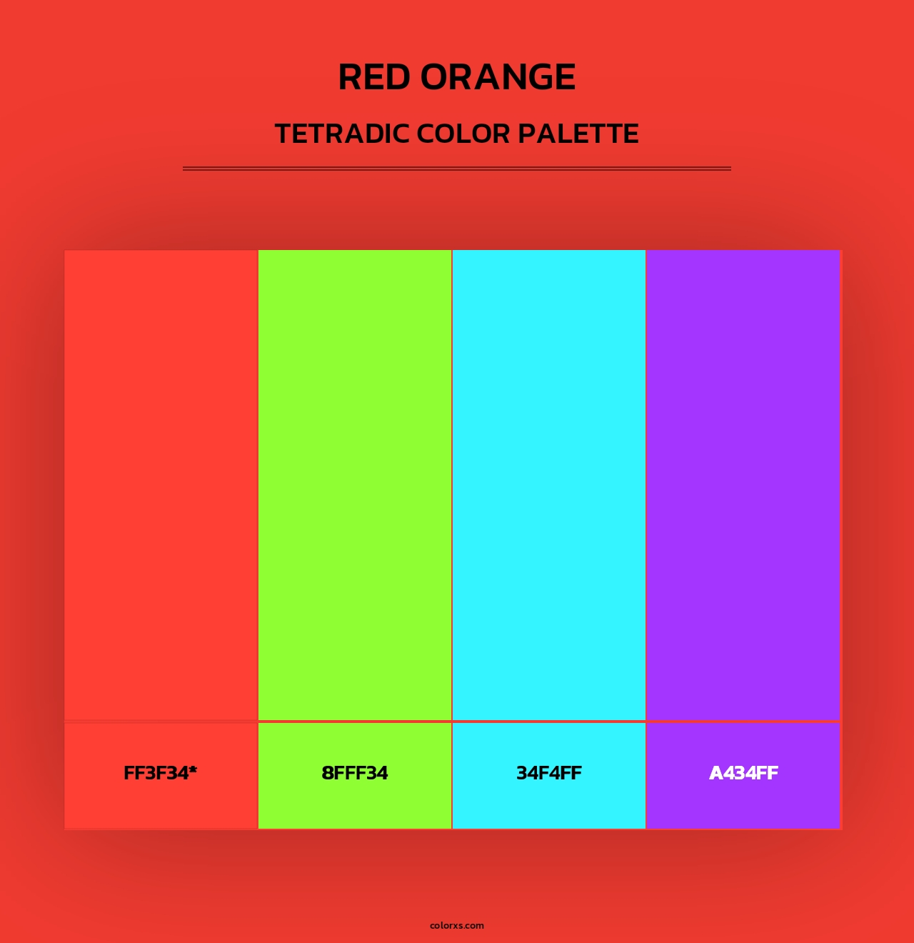 Red Orange - Tetradic Color Palette