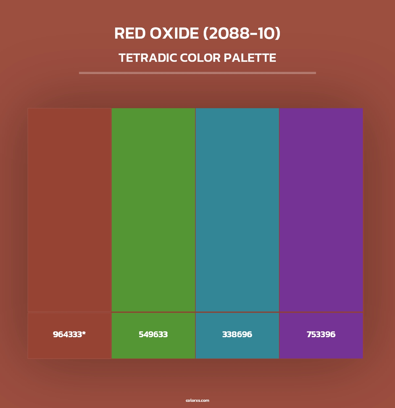 Red Oxide (2088-10) - Tetradic Color Palette