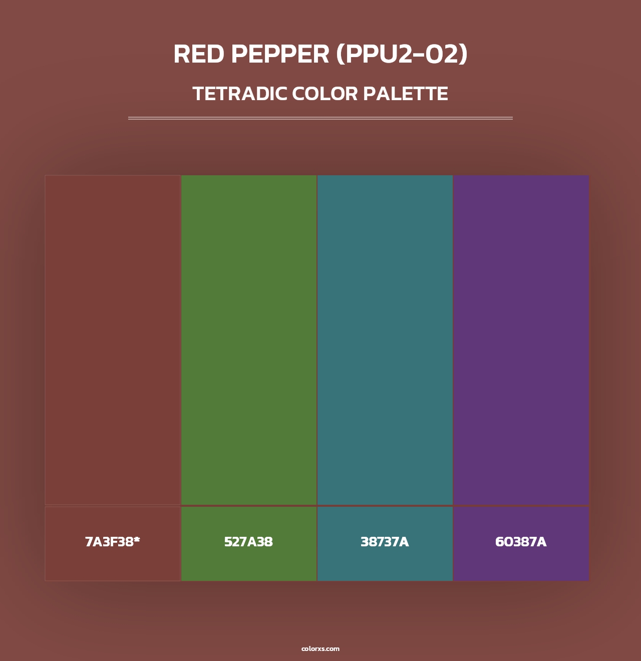 Red Pepper (PPU2-02) - Tetradic Color Palette