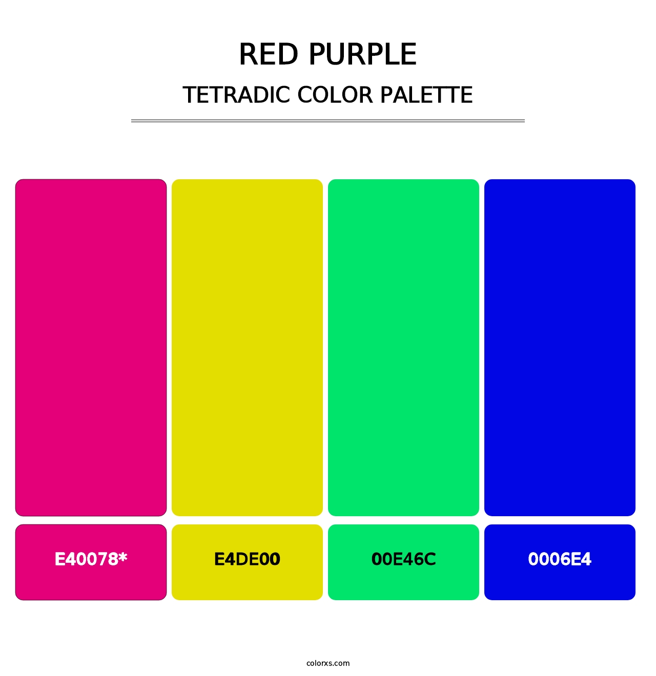 Red Purple - Tetradic Color Palette