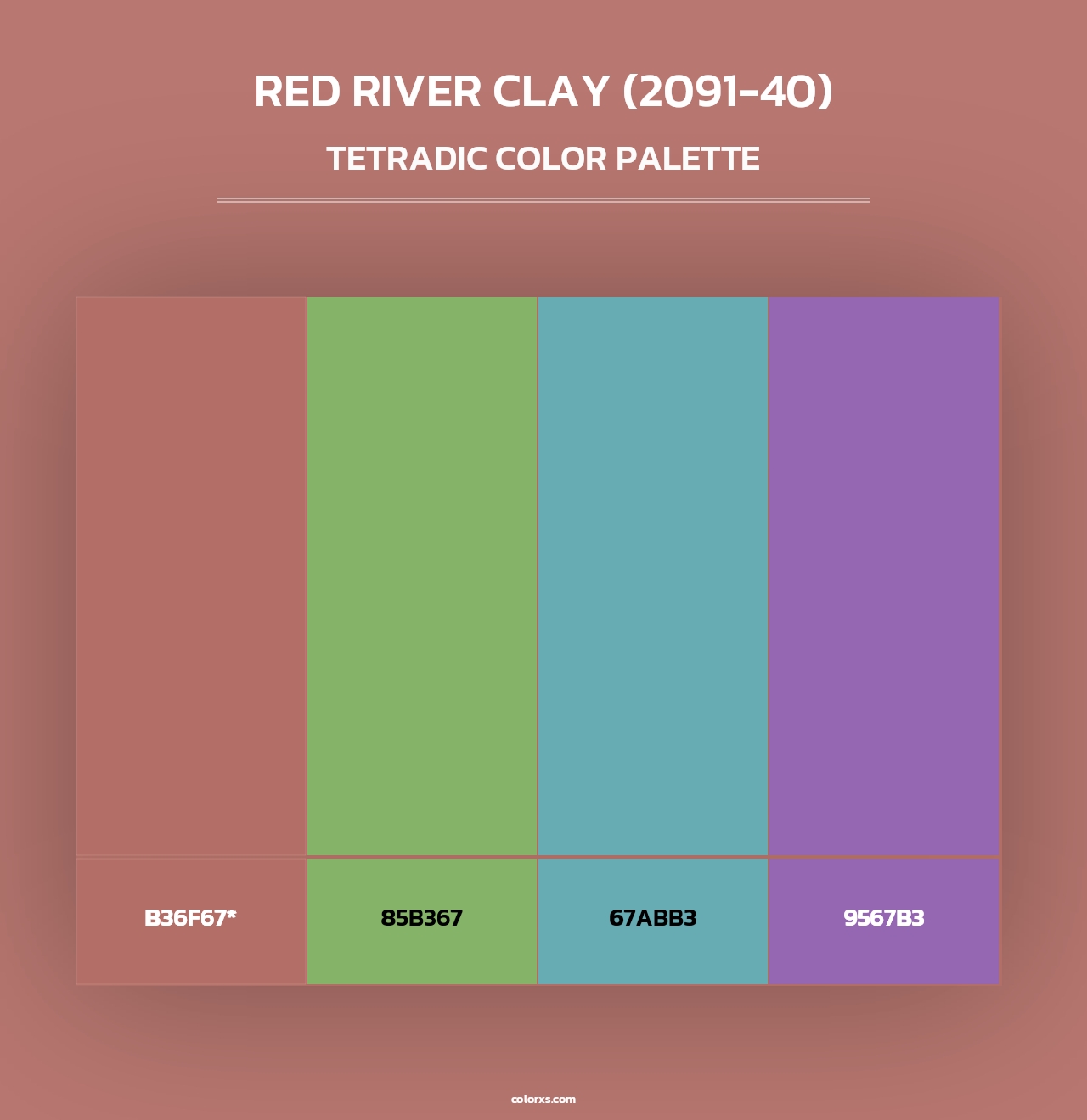 Red River Clay (2091-40) - Tetradic Color Palette