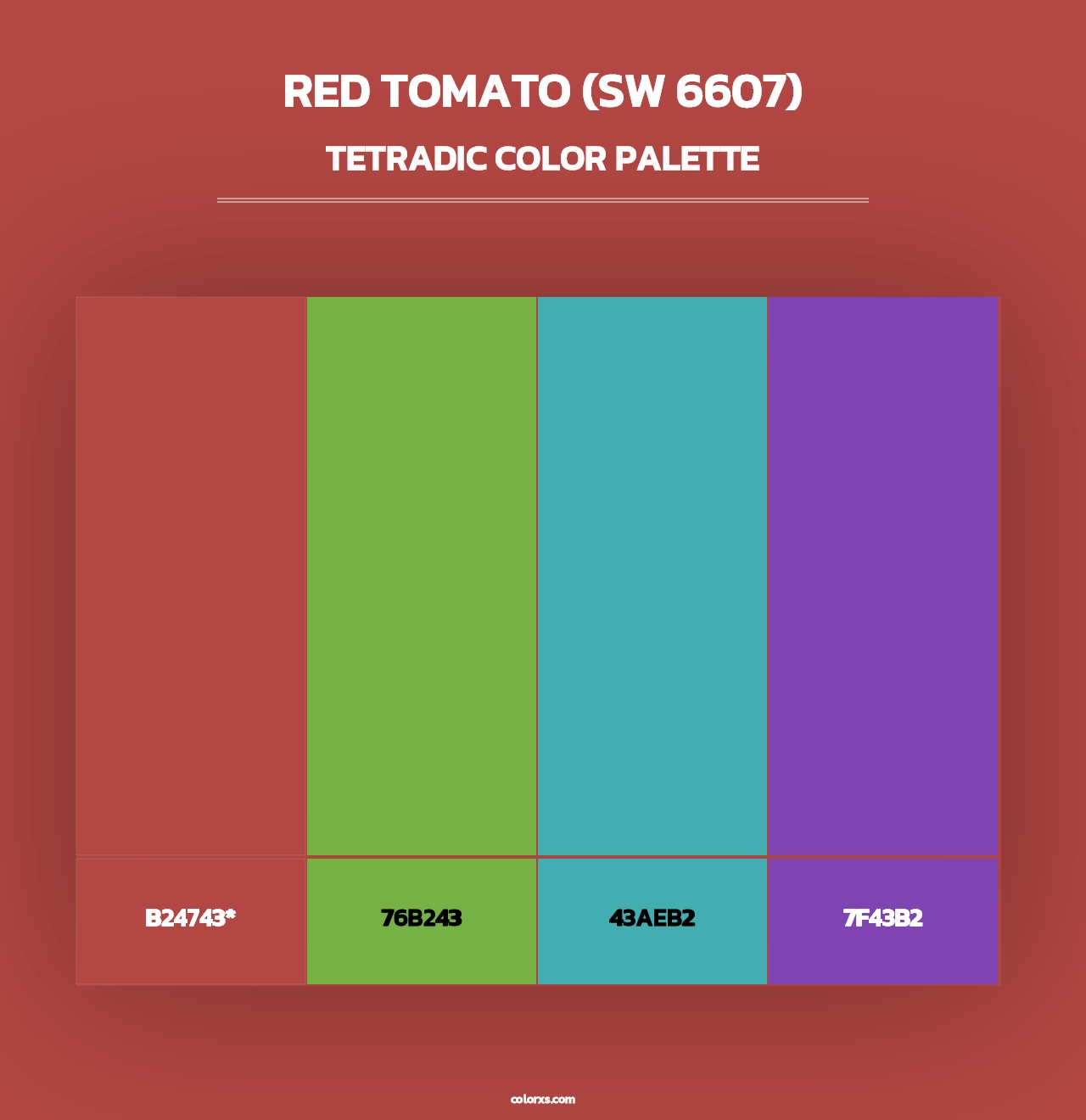 Red Tomato (SW 6607) - Tetradic Color Palette