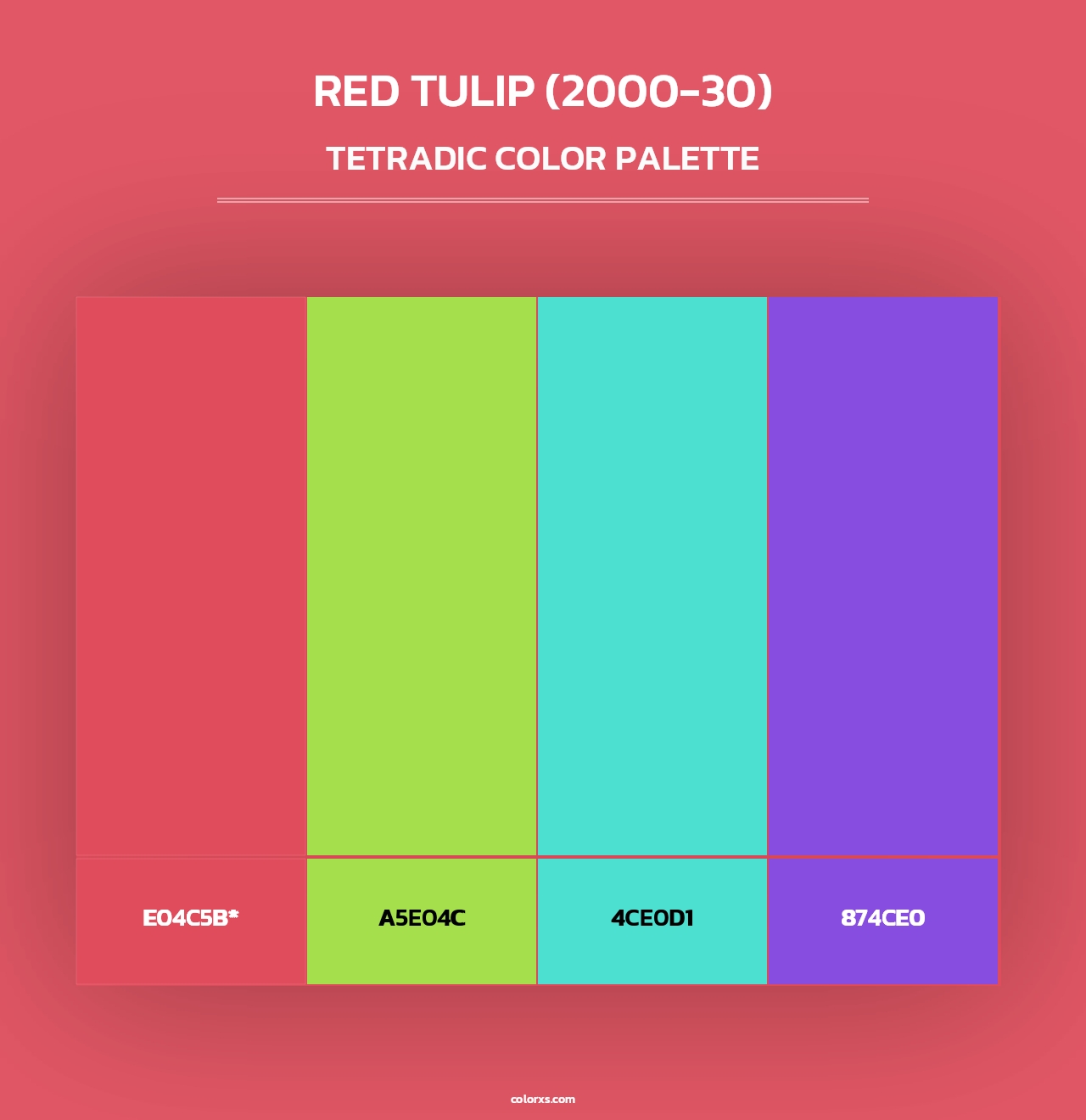 Red Tulip (2000-30) - Tetradic Color Palette
