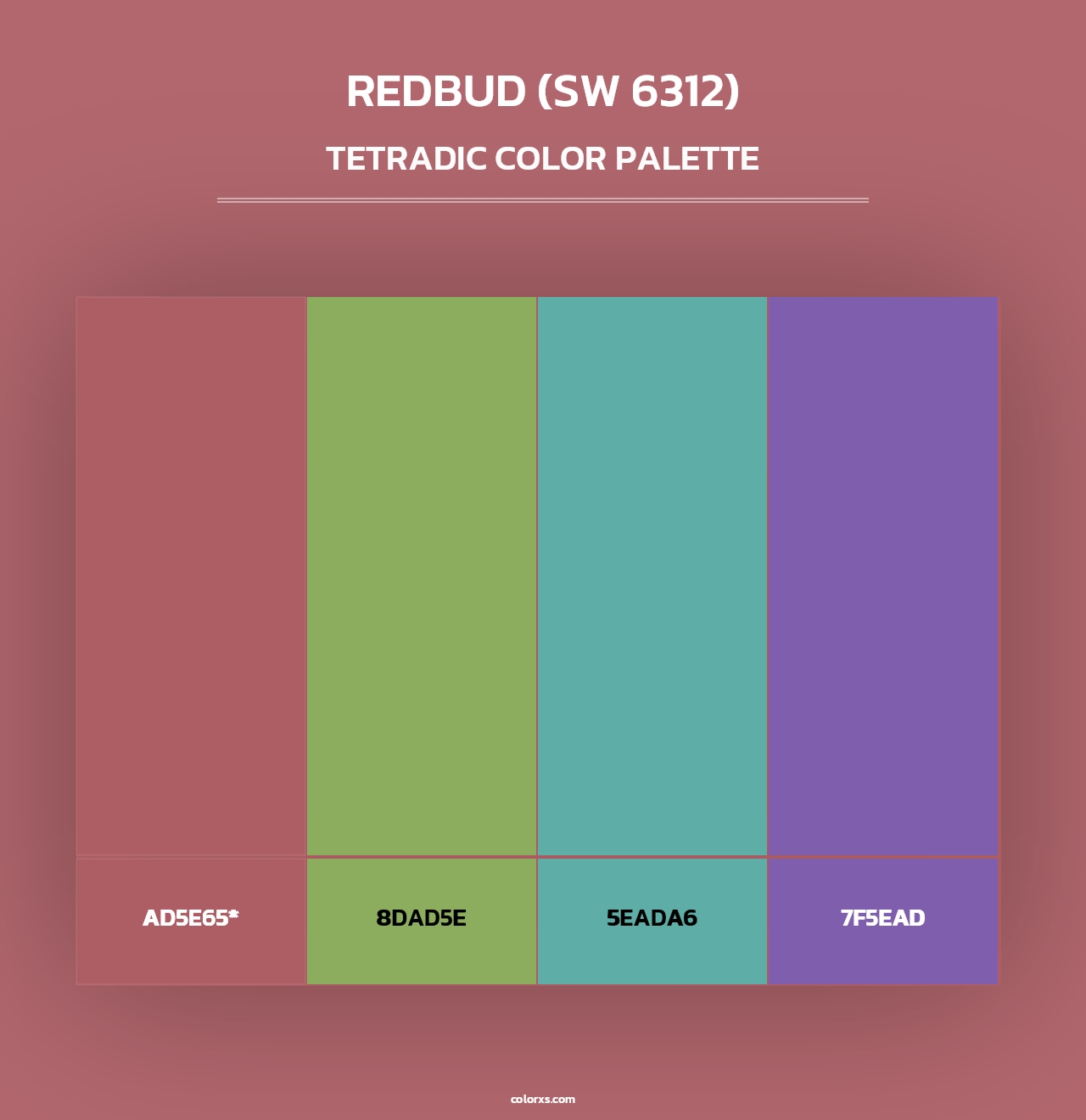 Redbud (SW 6312) - Tetradic Color Palette