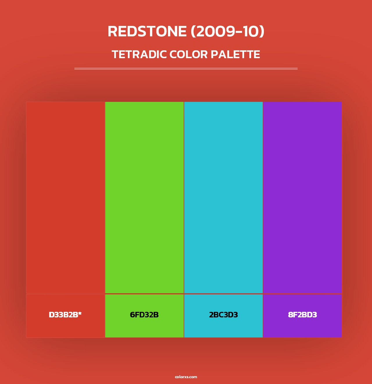 Redstone (2009-10) - Tetradic Color Palette