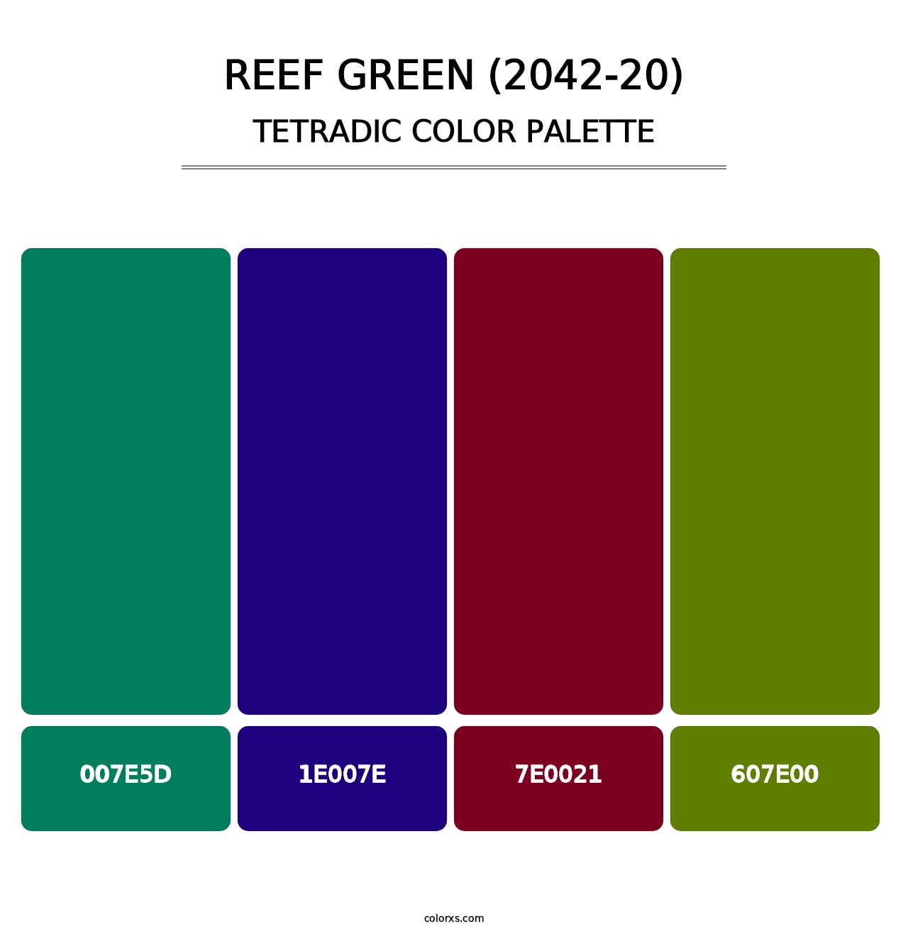 Reef Green (2042-20) - Tetradic Color Palette