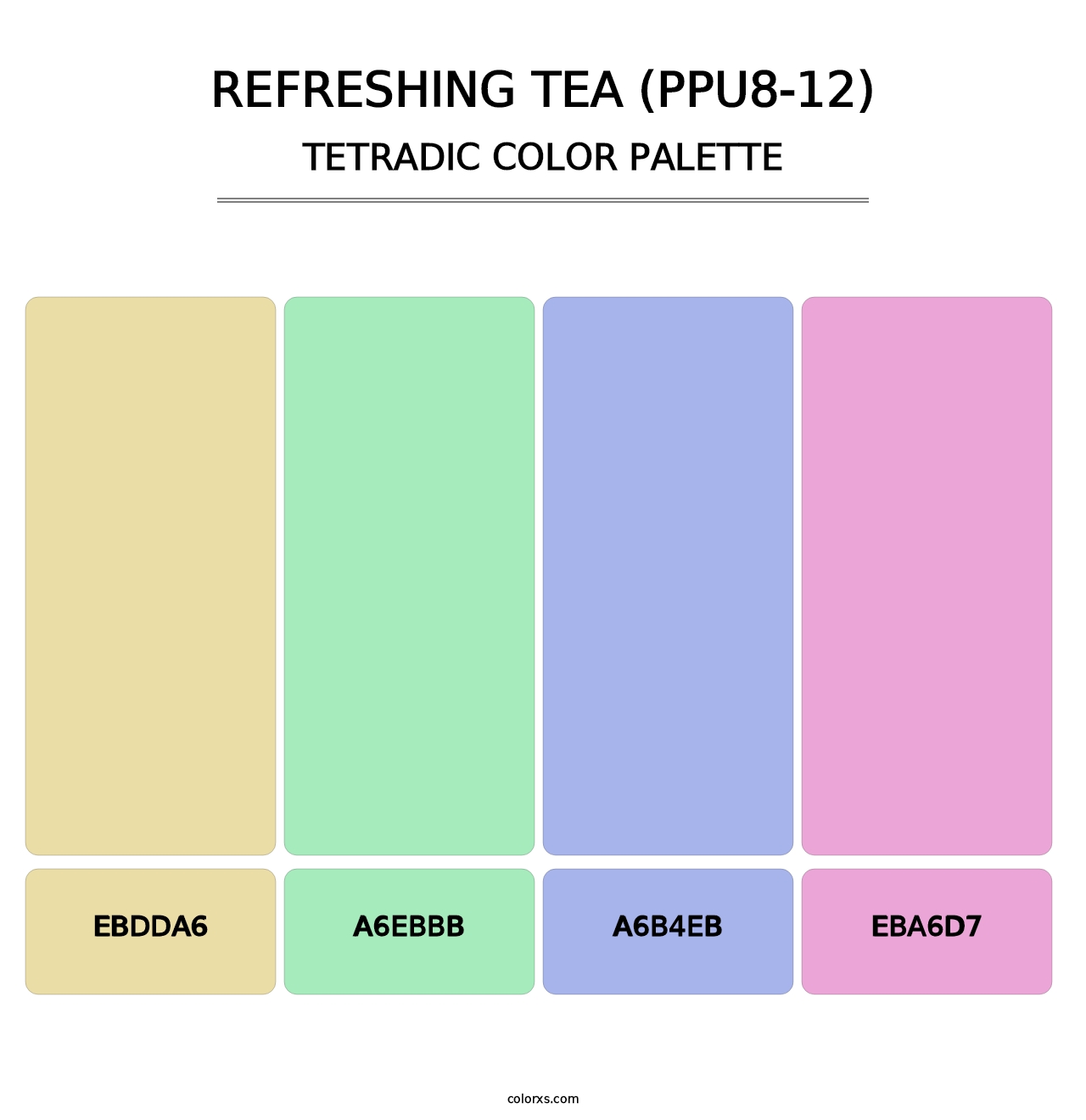 Refreshing Tea (PPU8-12) - Tetradic Color Palette