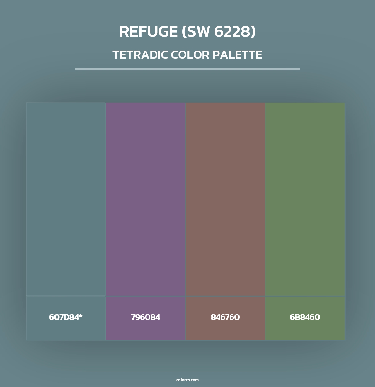 Refuge (SW 6228) - Tetradic Color Palette