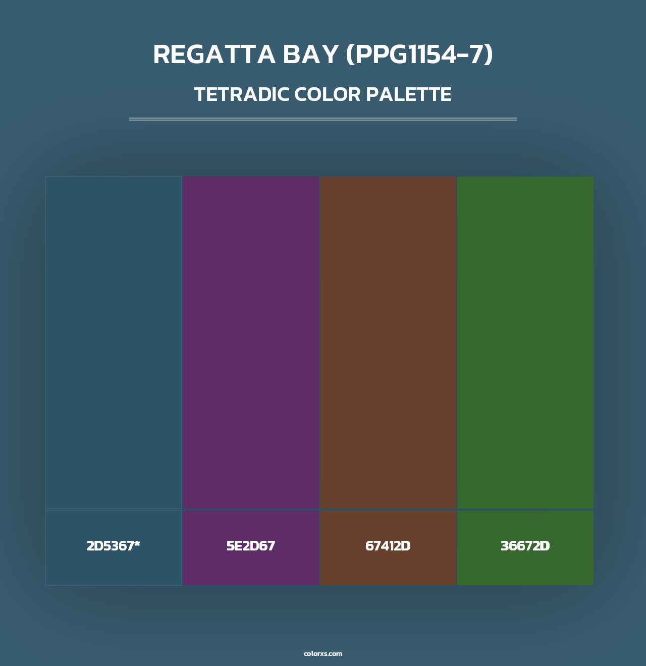 Regatta Bay (PPG1154-7) - Tetradic Color Palette